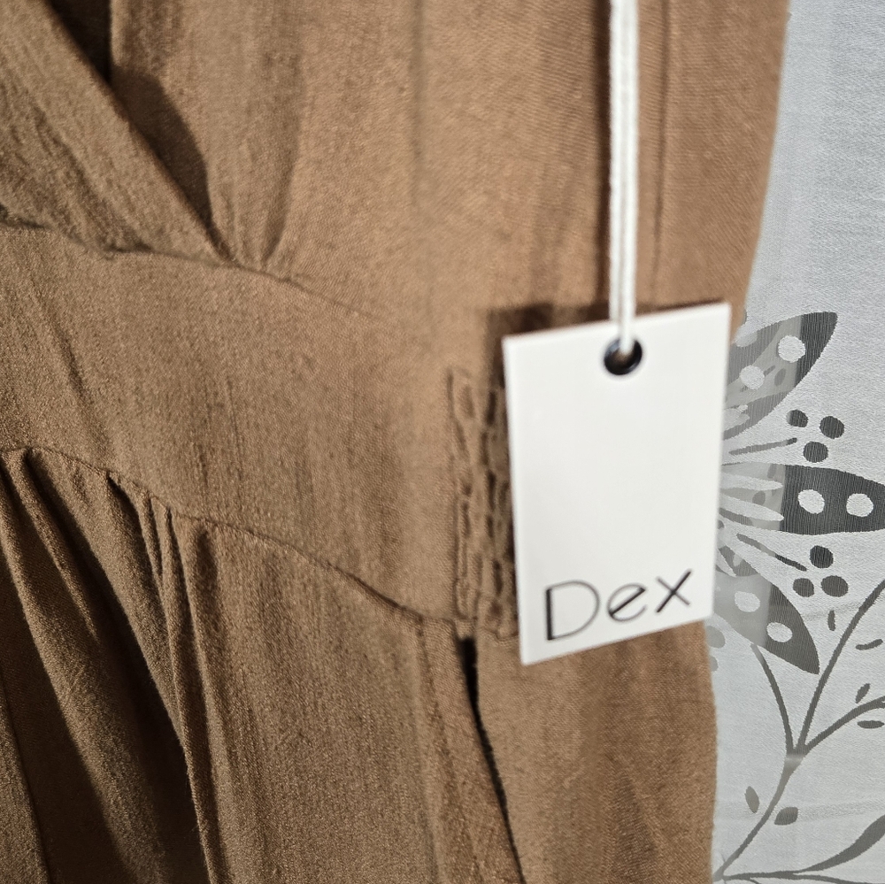 Dex “Miley” Romper Dark Tan, Size Large, New With‎ Tags, Brown Dex Romper Large - Picture 6 of 8